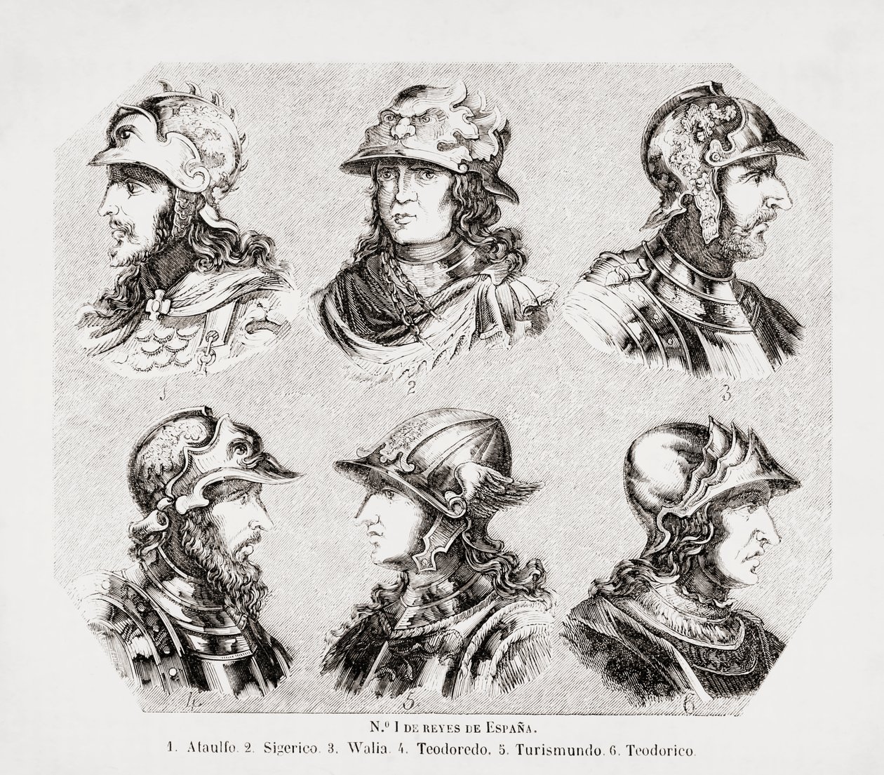 Six Visigoth Kings of Spain by Unknown artist
