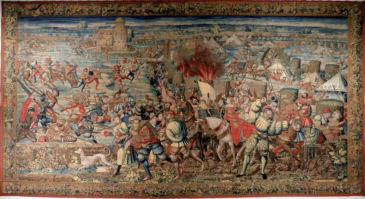 Sixth Italian War (1521-1526): Representation of the Battle of Pavia on 24/02/1525 by Unknown artist