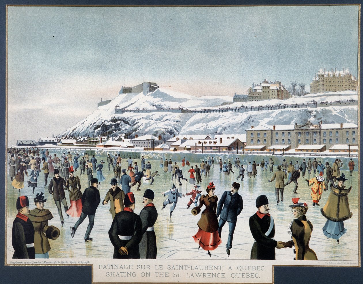 Skating on the Saint Laurent, Quebec by Unknown artist