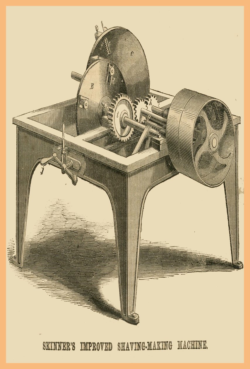 Skinners Improved Shaving-Making Machine by Unknown Artist