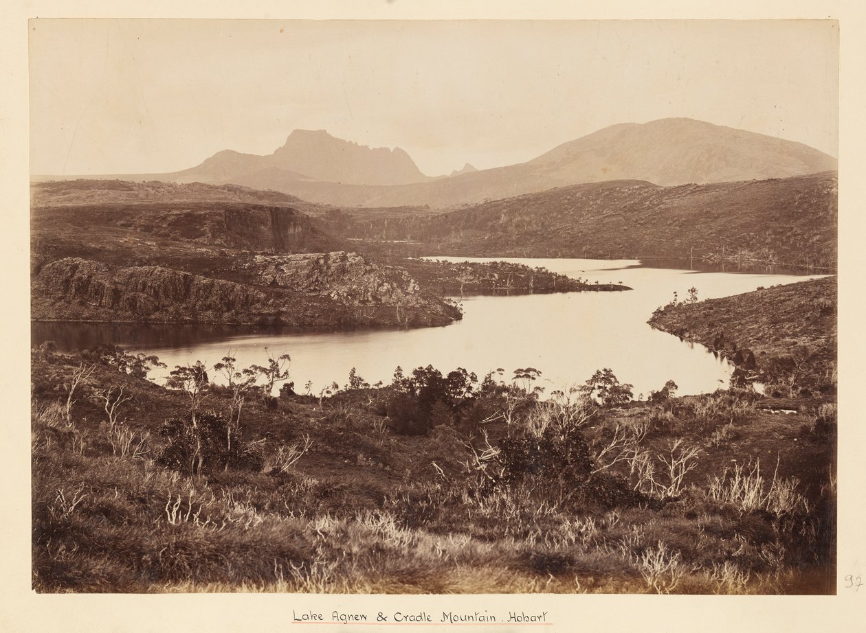 View of Lake Agnew with Cradle Mountain in the Background by Unknown Artist