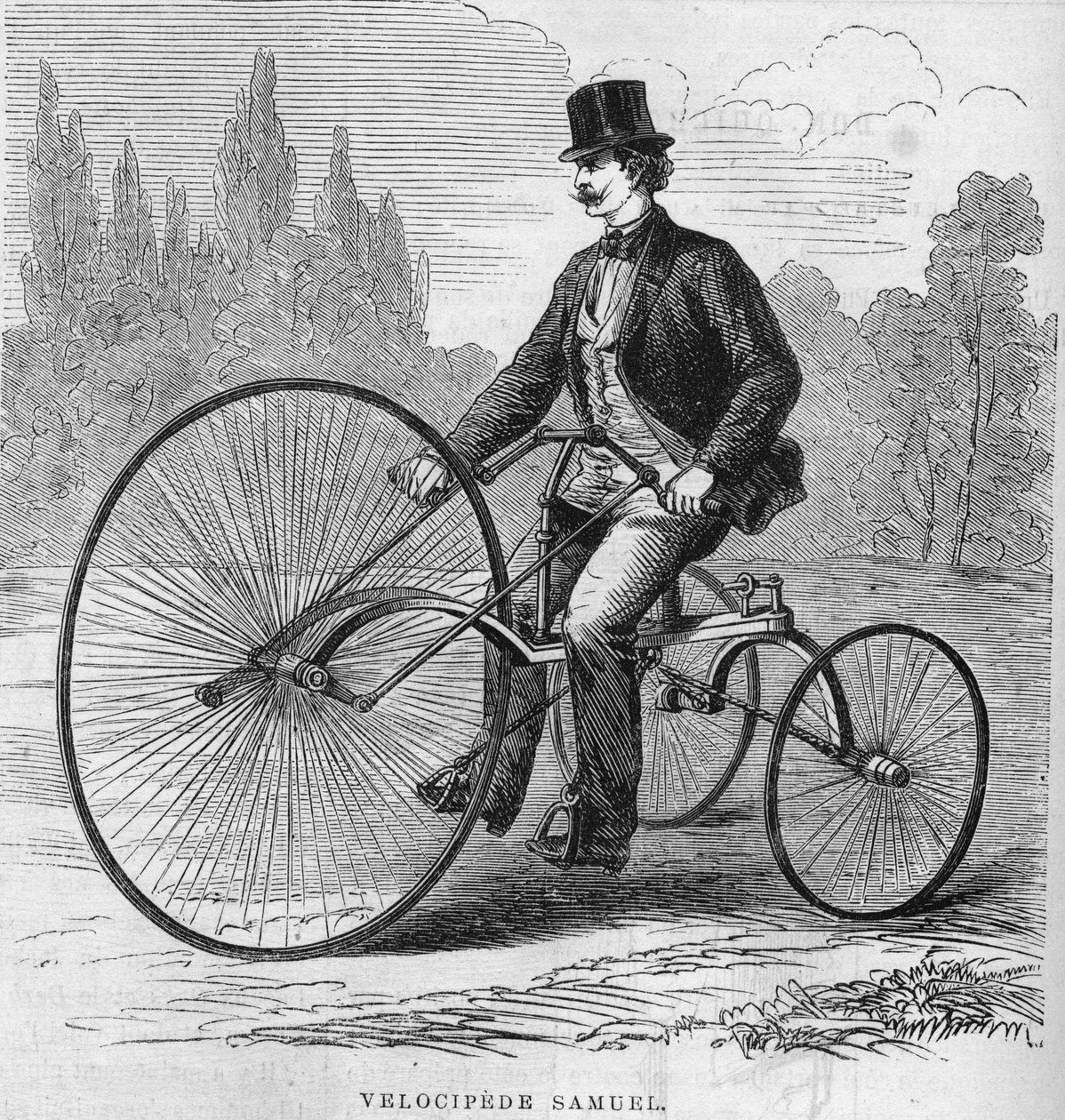 The American velocipede of Isaac Samuel. 1869 by Unknown artist