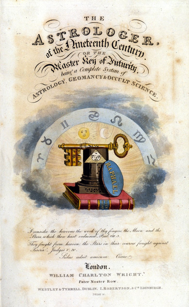 The Astrologer of the Nineteenth Century. Treatise on astrology and occult sciences. 1825. by Unknown artist