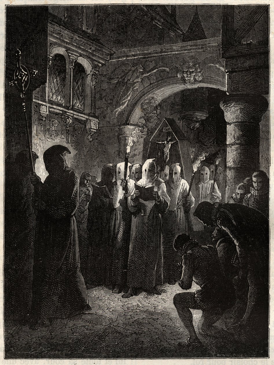 The King of France Henry III in White Penitent Suit - Procession of the Confrerie Instituted by the King 23/03/1585 by Unknown artist