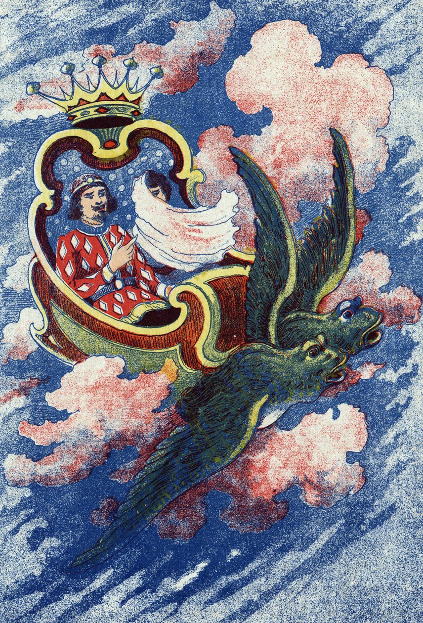 The Prince and Truitonne go to the Fee Soussio. Anonymous illustration ...