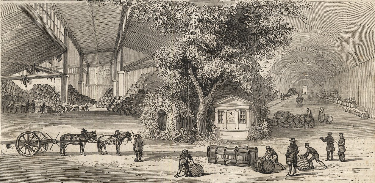 The Wines Warehouse in Paris in 1861 by Unknown artist