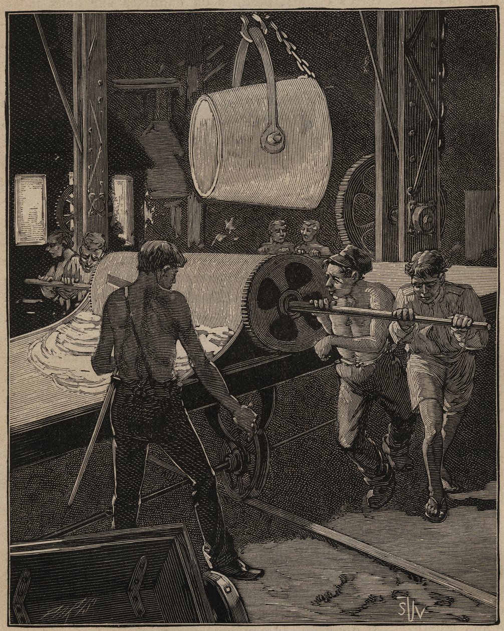 The art of glass: making ice cream. Step called 