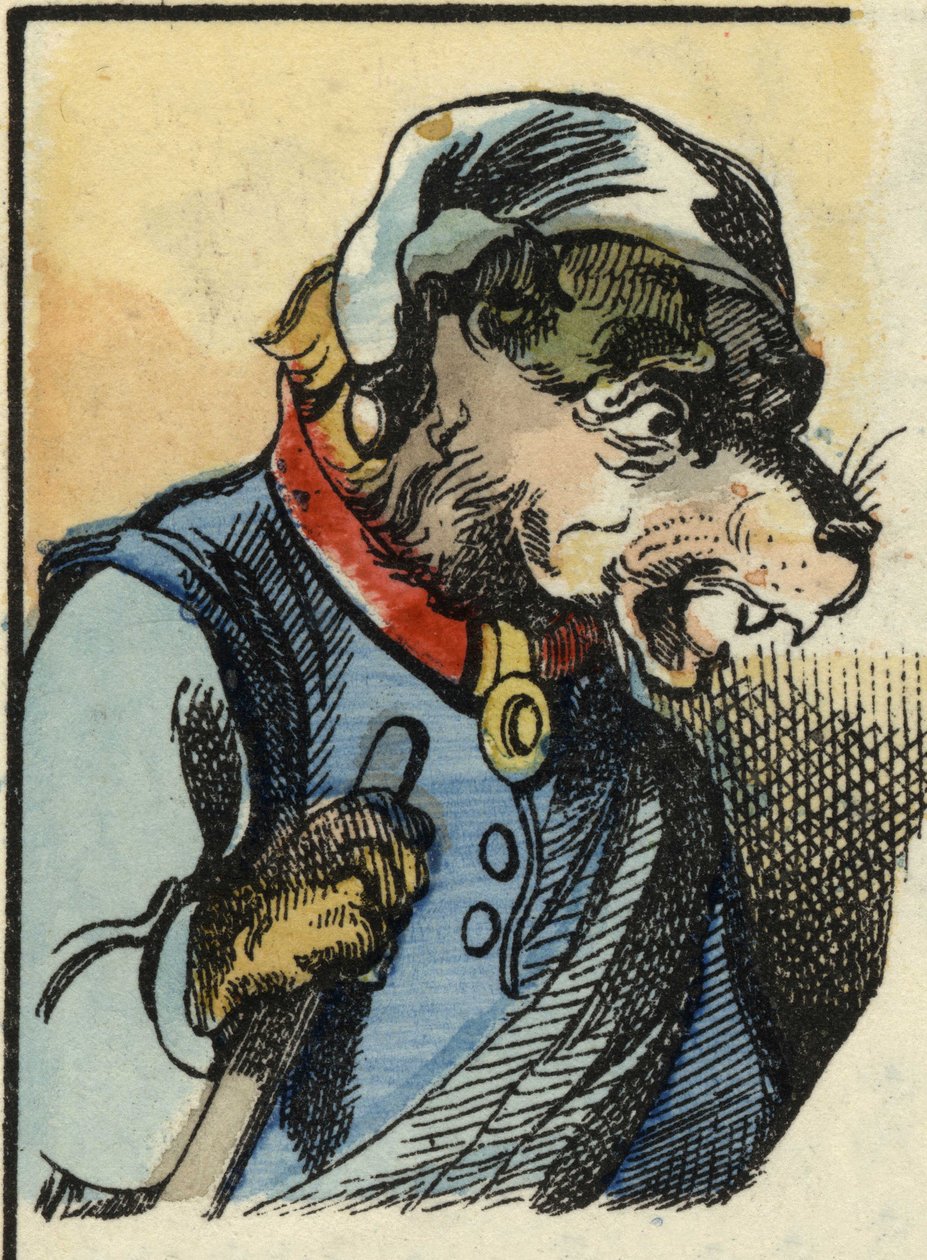 The dog Medor. Illustration of the tale 