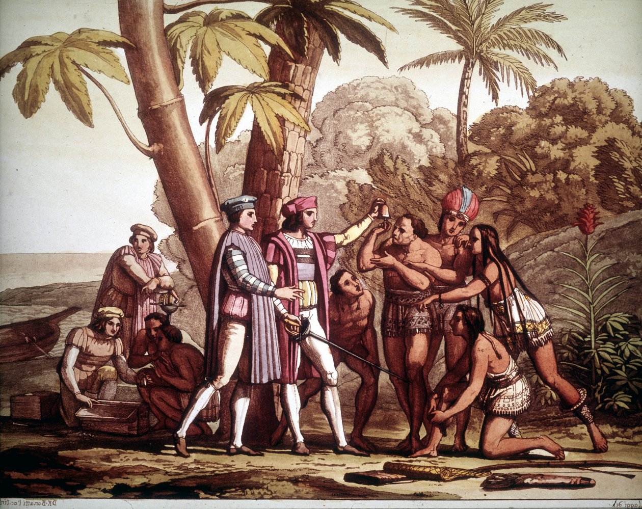 The First Indians Who Appeared to Christopher Columbus on His Arrival ...