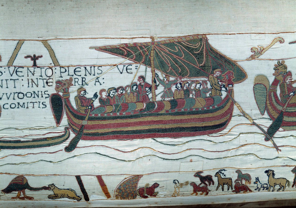 The Fleet of Harold Caught in the Tempest (detail) by Unknown artist