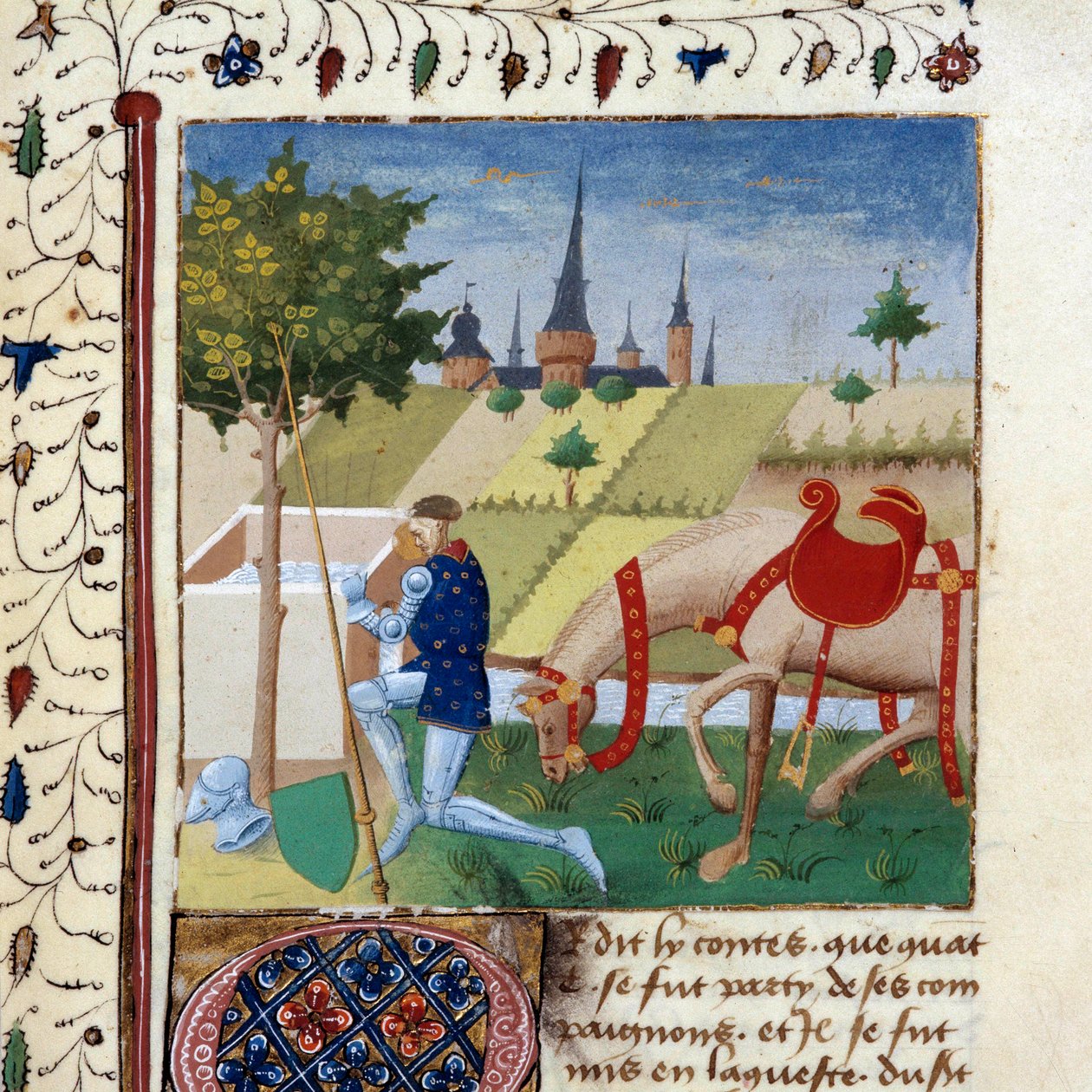 The Knight of the Round Table Gawain, Nephew of King Arthur, Near a Fountain by Unknown artist