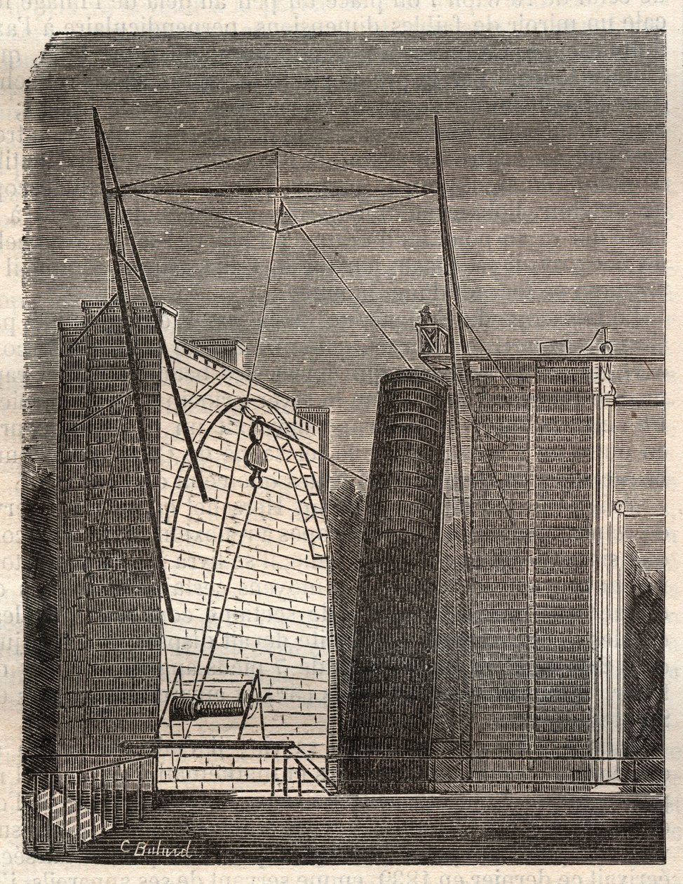 The large mirror telescope (or leviathan) by William Parsons called Lord Rosse, from Birr Castle to Parsonstown, Ireland by Unknown artist