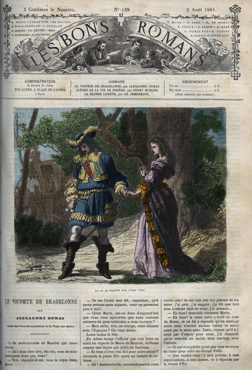 The last interview of Marie Mancini with Louis XIV before his departure from the court to Brouage on 22 June 1659 - Illustration from the 