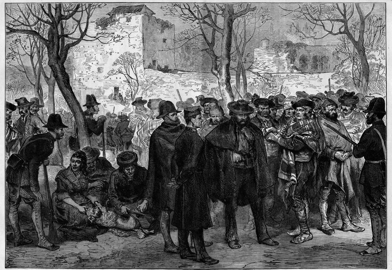Third Carlist War (1872-1876): Carlist Prisoners in the Alhambra of Granada. by Unknown artist