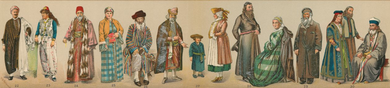 Traditional Costumes of Jewish People, from 