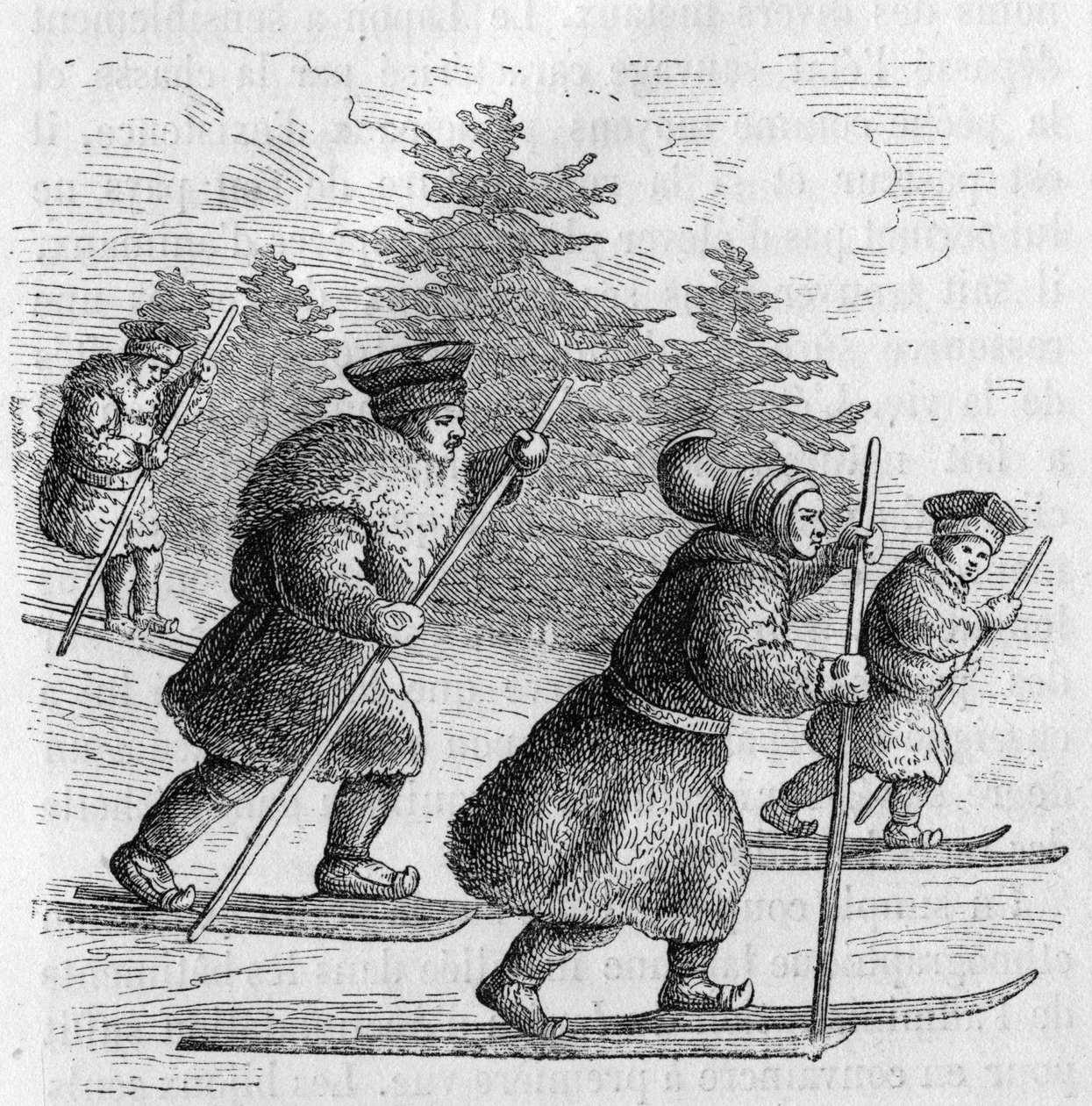 Transport in Lapland: Lapps and Their Skates by Unknown artist