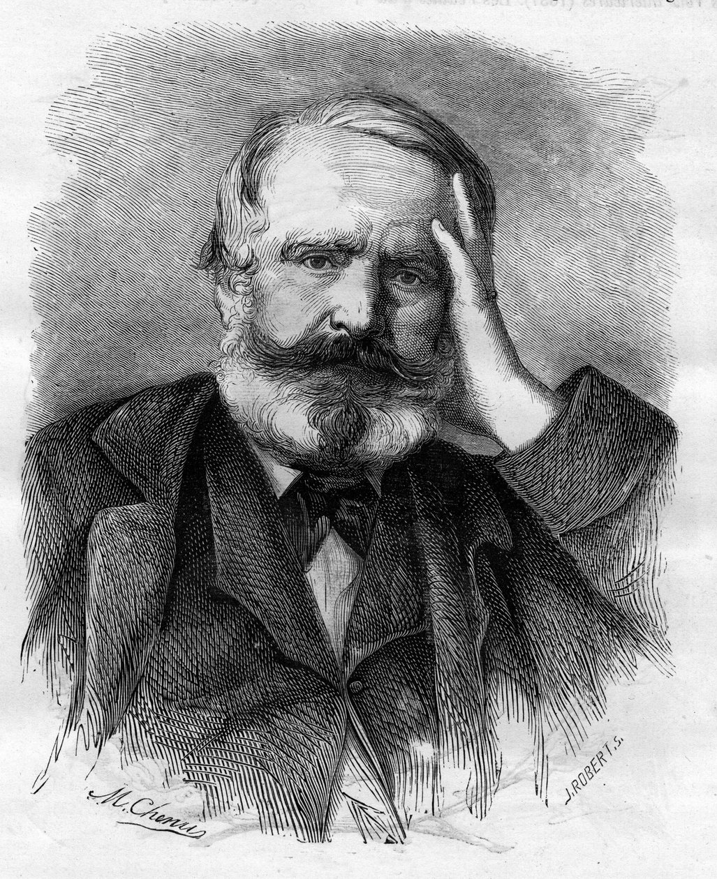 Victor Hugo (1802-1885), French writer, in 1866. by Unknown artist