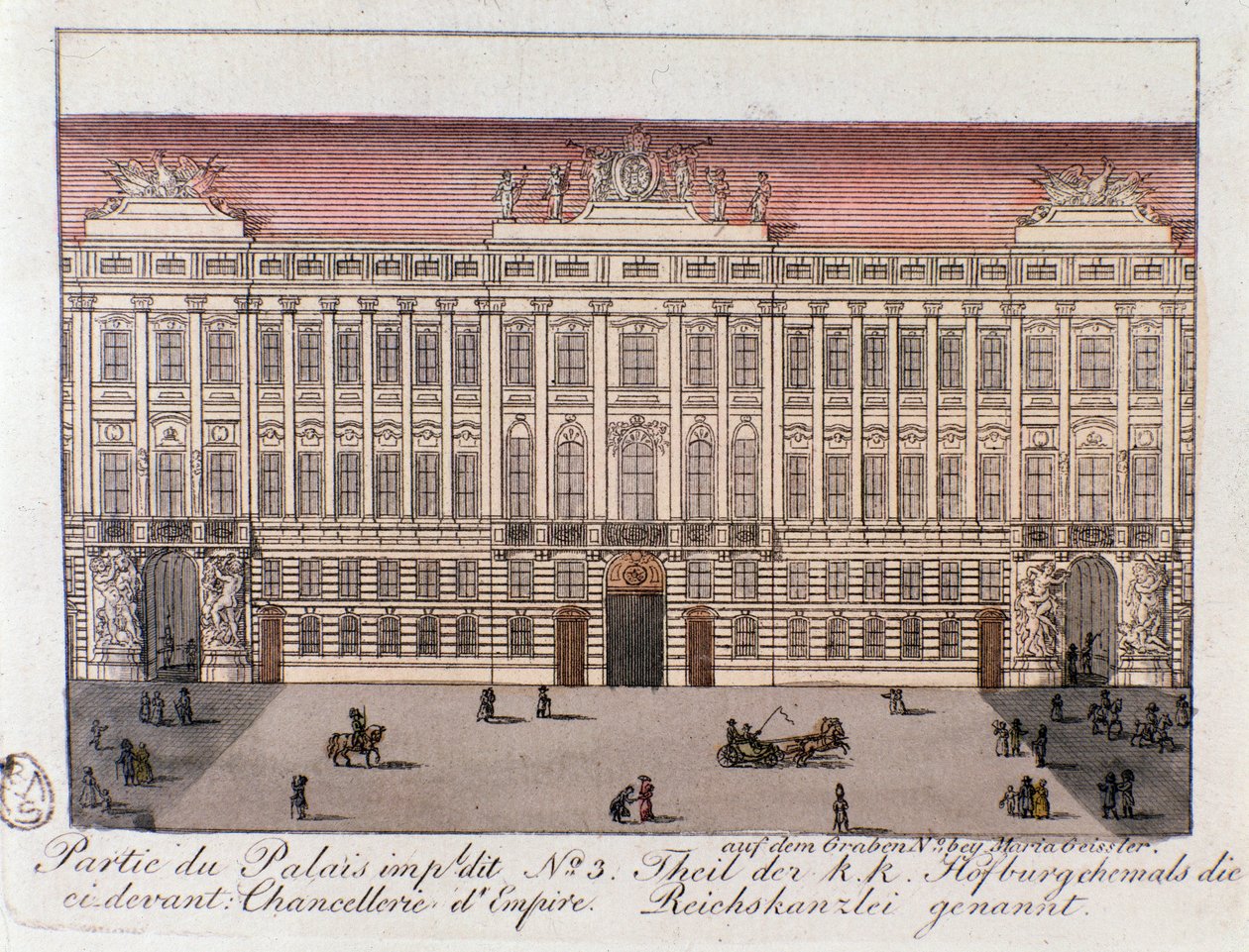 View of the part of the Imperial Palace named the Chancery of Empire in Vienna by Unknown artist