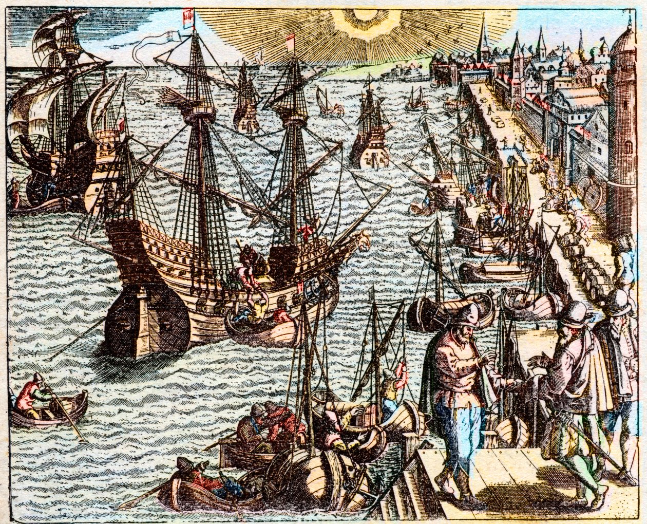 View of the Port of Lisbon in the 16th Century by Unknown artist
