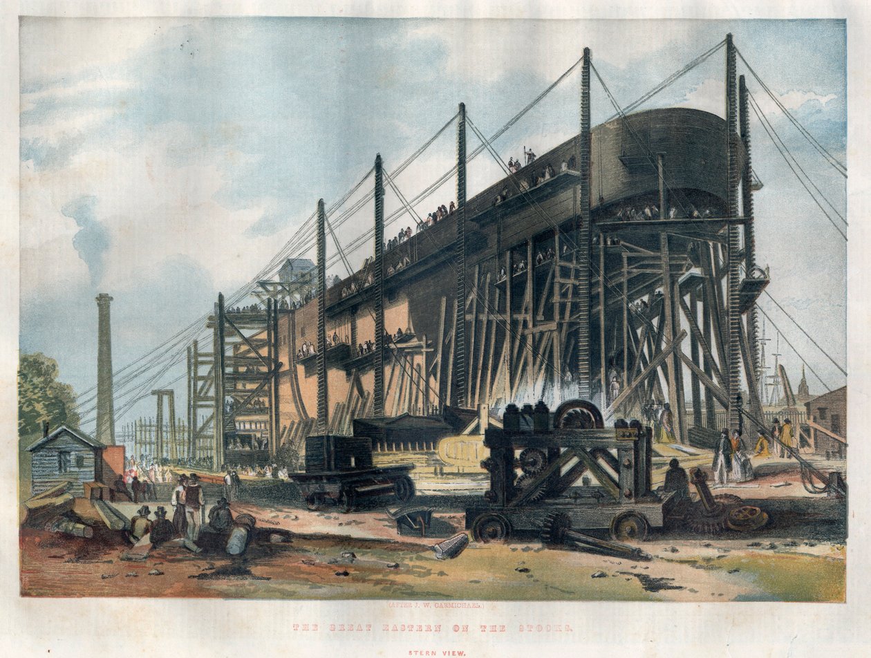 View of the Stern of the Transatlantic Liner 