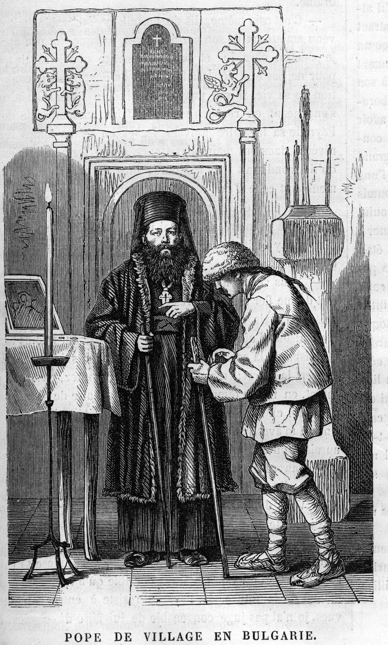 Village Pope in Bulgaria by Unknown artist