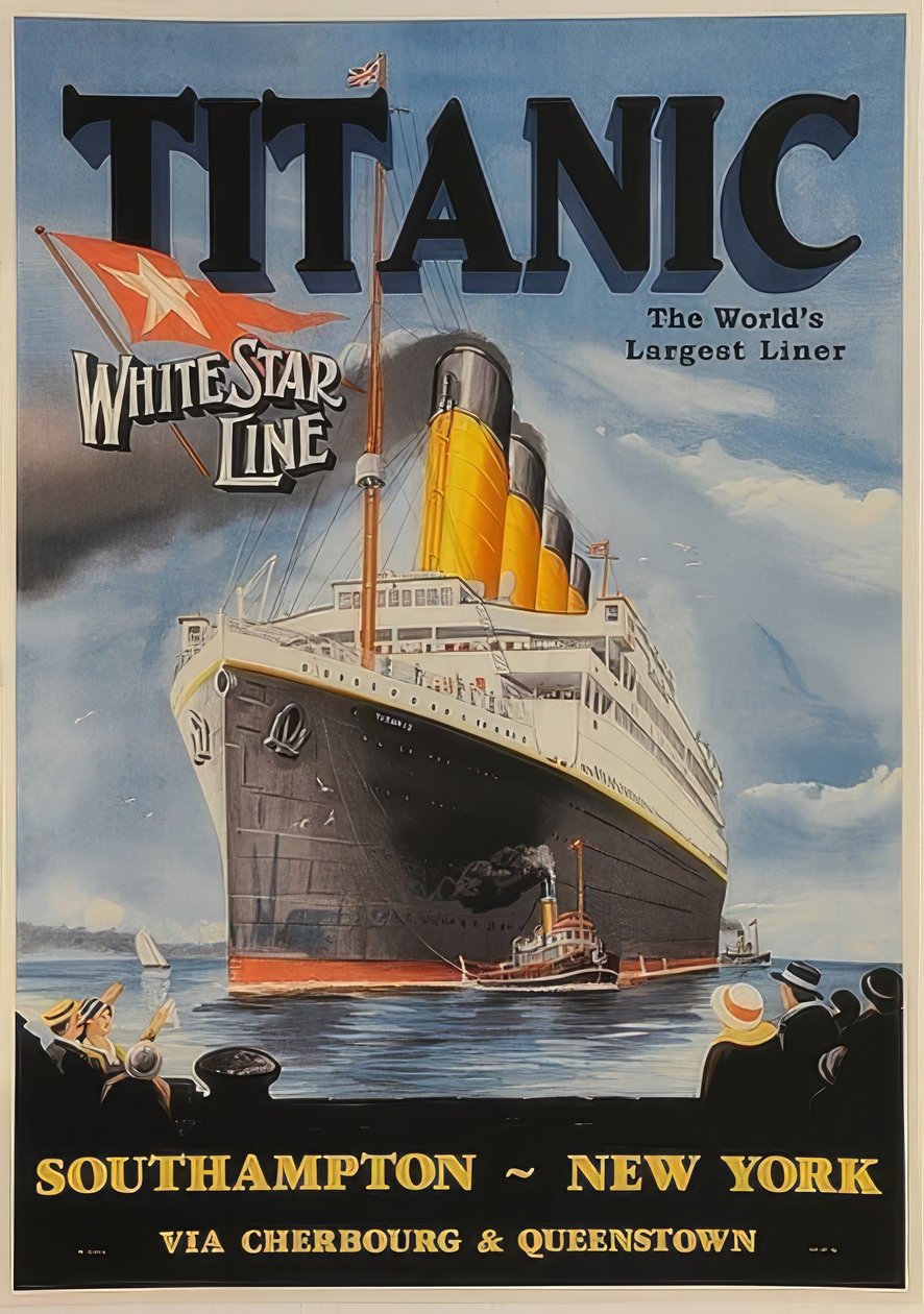 タイタニック Titanic リトグラフ ポスター Titanic Movie Poster 1997 1 Sheet (27x41)