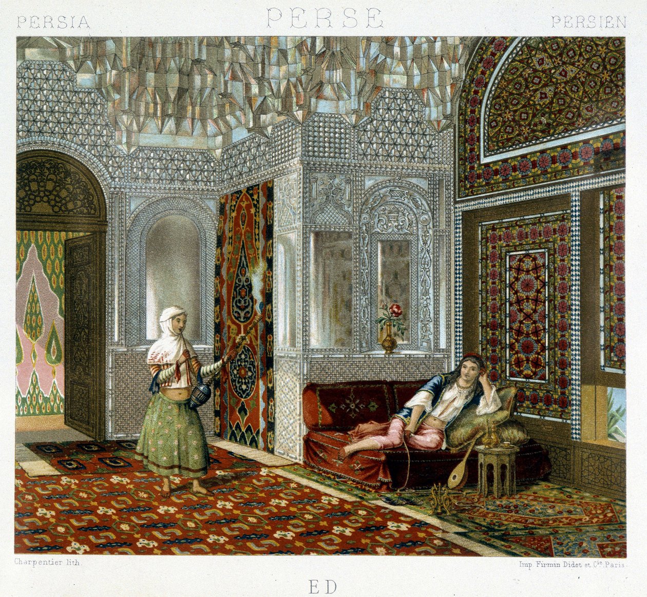 Women in a living room in Persia - in 