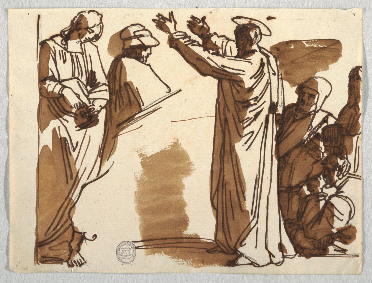 Cartoons of Death of Ananias and St. Paul, after Raphael, ca. 1820 by Unknown artistUnknown artist