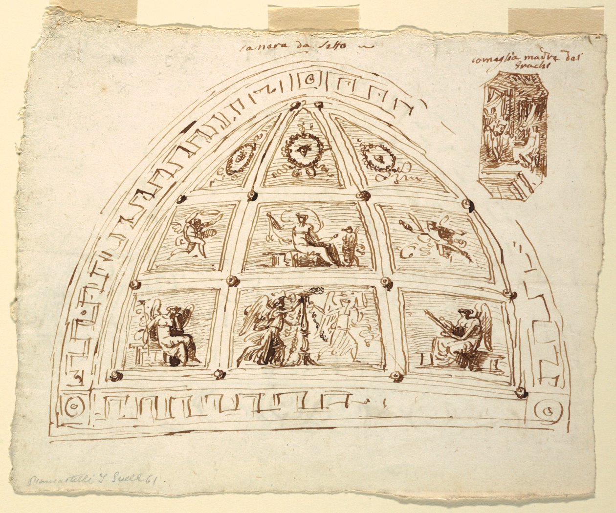 Ceiling Vault Decoration, Camera da Letto, Sala di Cornelia di Palazzo Cavina, Faenza, 1816 by Unknown artistUnknown artist
