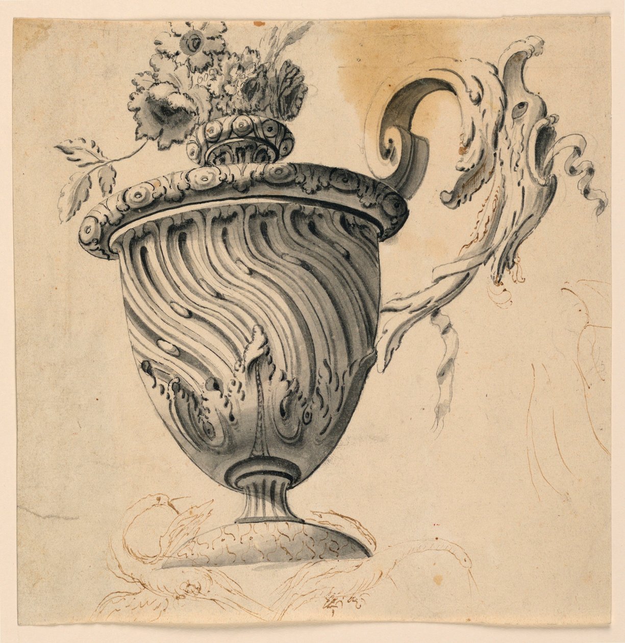 Ceiling Painting and Flower Vase, ca. 1725–50 by Unknown artistUnknown artist