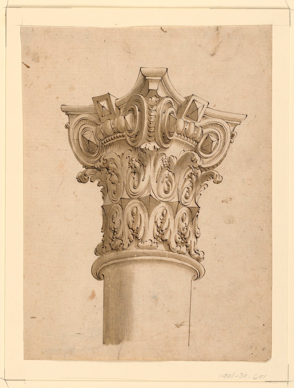 Corner View of Composite Capital, 1625–1650 by Unknown artistUnknown artist