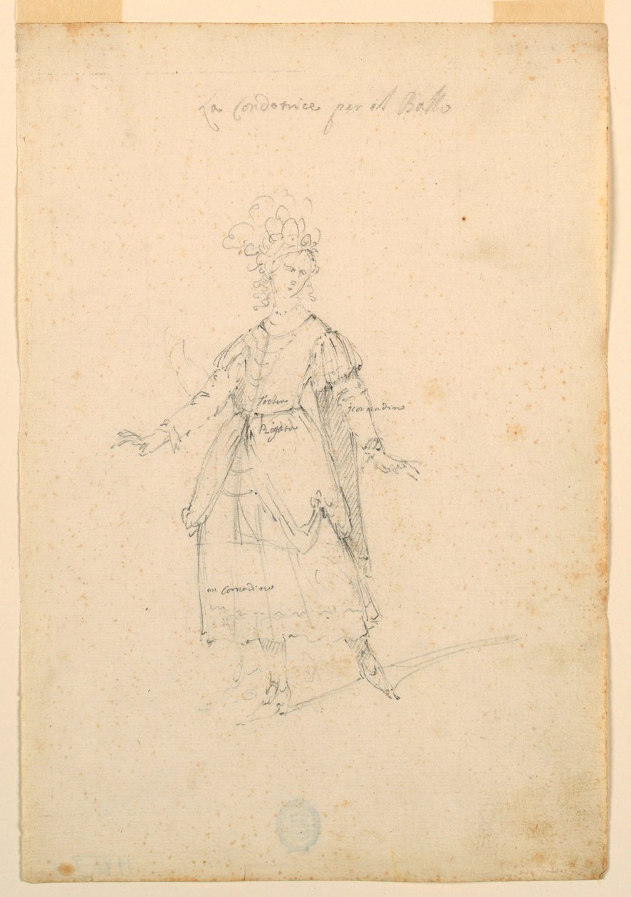 Costume Design: A Woman Singer for a Ballet, ca. 1720 by Unknown artistUnknown artist