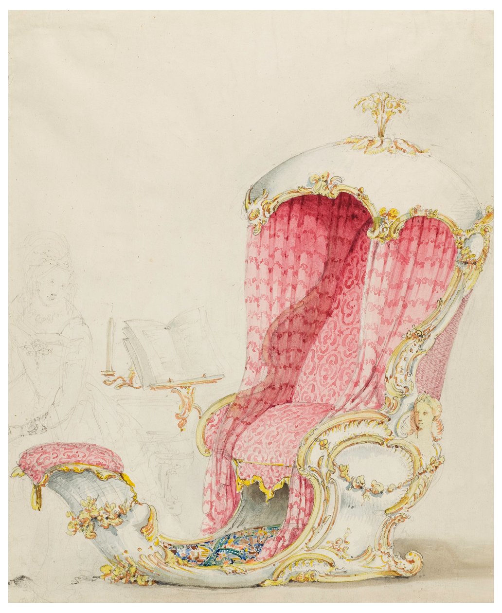 Design for a Chaise Lounge, ca. 1810 by Unknown artistUnknown artist