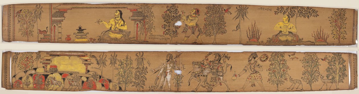 A Prince Performs Austerities (recto); Shiva and His Followers Return to Mount Kailash (verso), from a Romance of Chandrabhanu and Lavanyavati of Upendra Bhanja (1670–1740) by Unknown artist