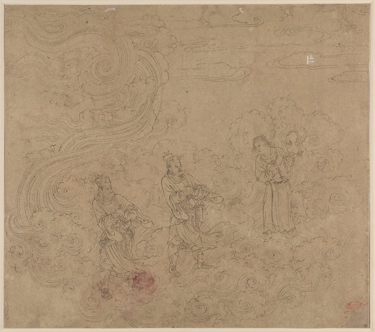 Album of Daoist and Buddhist Themes: Procession of Daoist Deities: Leaf 17 by Unknown artist
