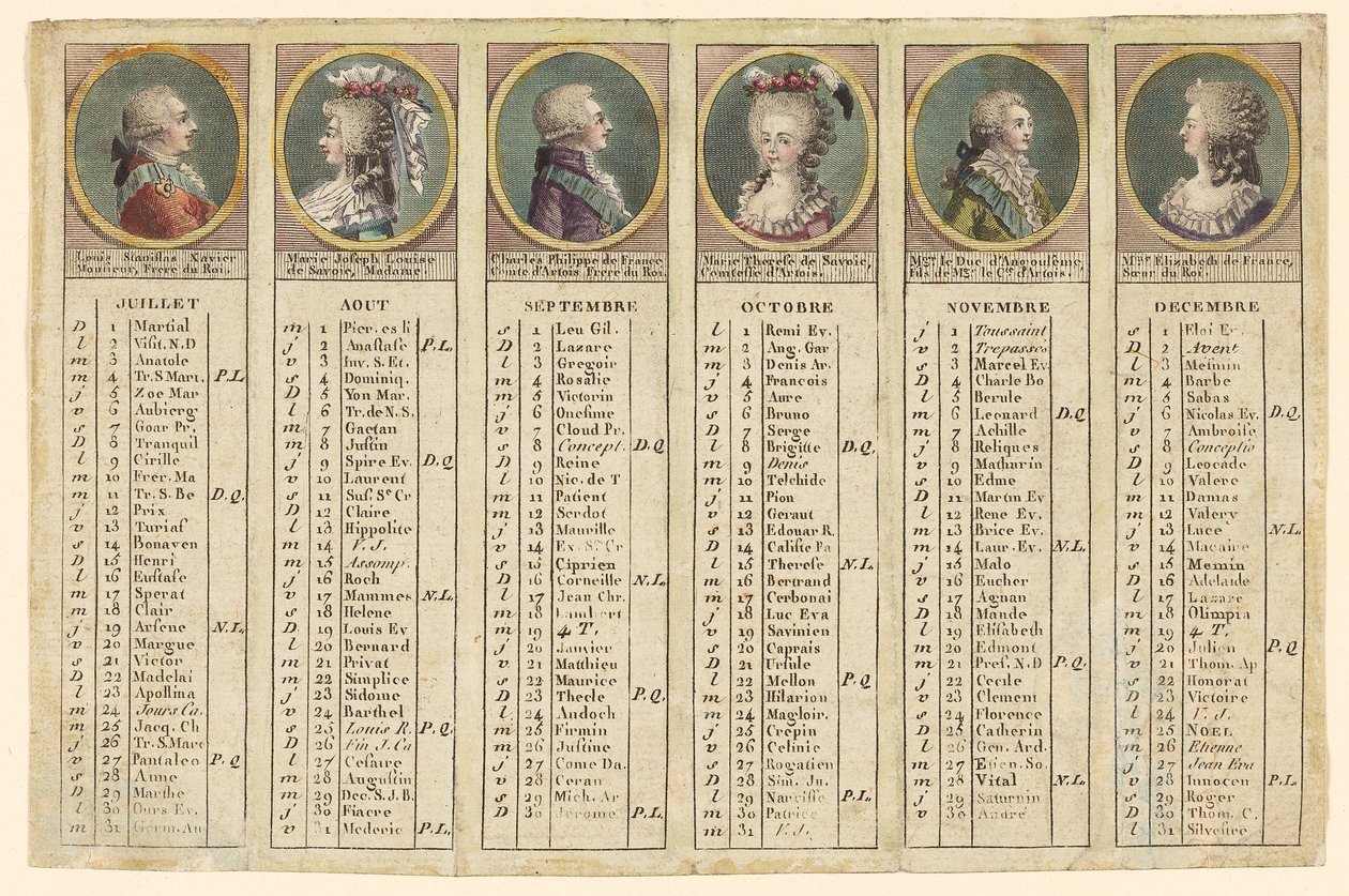 Almanac for the Second Half of the Year 1792 by Unknown artist