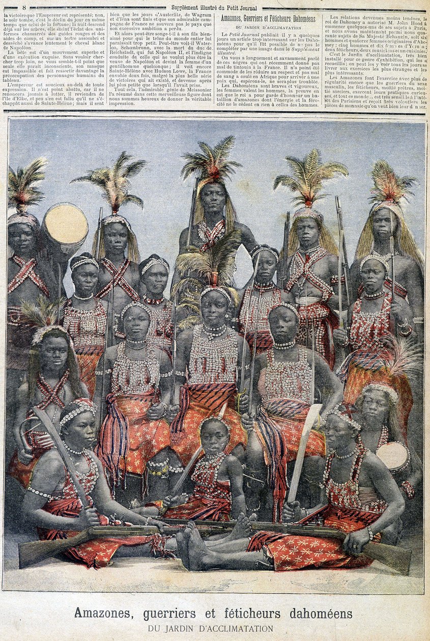 Amazons, Warrior and Dahomean Fetishers (from Present-Day Benin), from the Garden of Acclimatization - in 