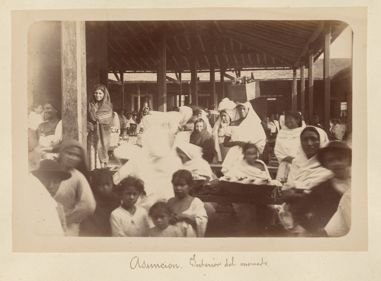 Asuncion, Interior of the Market by Unknown artist