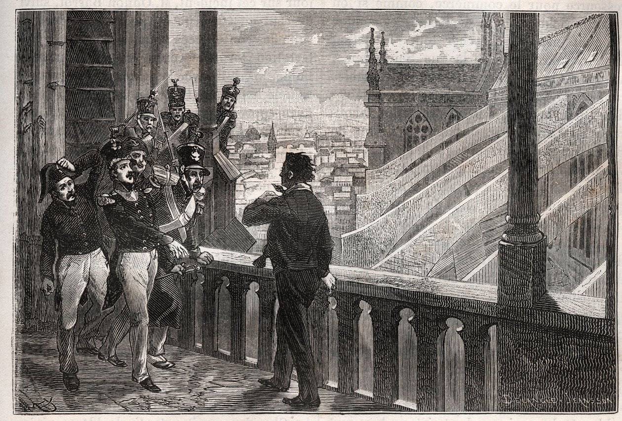 Attacks on Louis-Philippe I - The conspiracy of the Towers of Notre-Dame on January 4 by Unknown artist