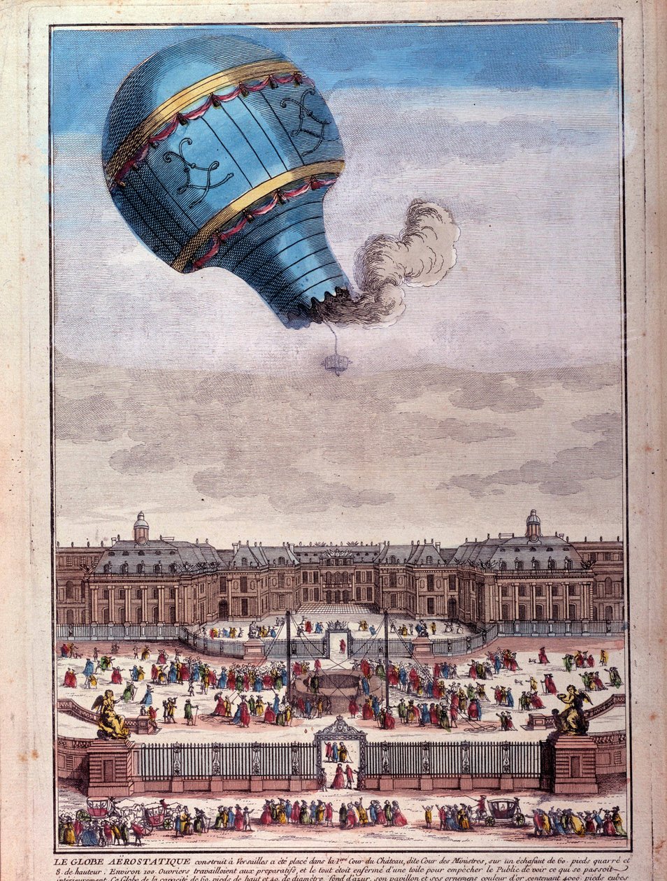 Balloon flight: experience of the Montgolfier brothers in front of the ...
