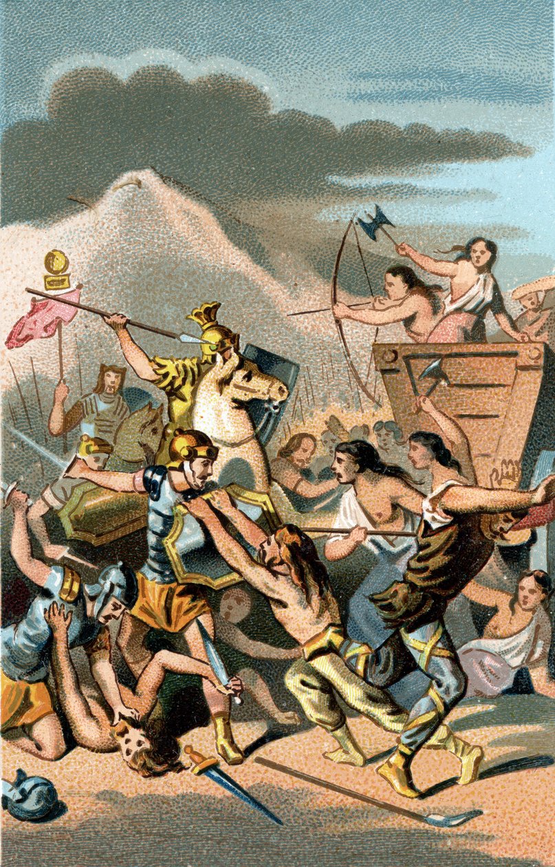 Battle of Aix: Invasion of Cimbres and Teutons by Unknown artist