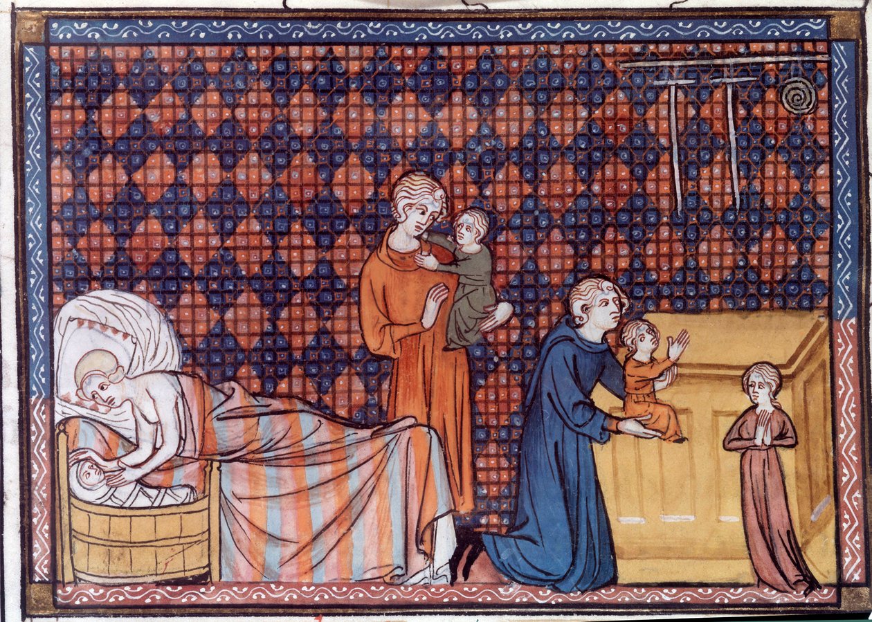 Birth and education of the King of France Louis IX or Saint Louis (1214-1270) by Unknown artist
