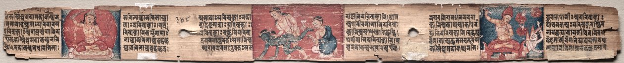 Bodhisattva Samantabhadra Purifies the Path to Enlightenment, with Manjushri: Folio 348 (verso), from a Gandavyuha-sutra (Scripture of the Supreme Array) by Unknown artist