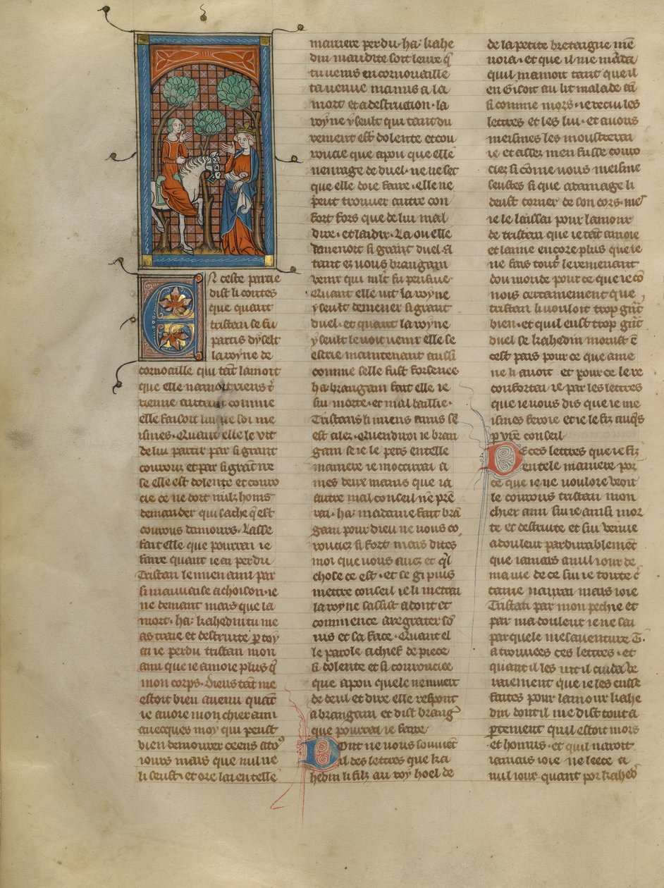 Brangain Speaking with King Mark by Unknown artist