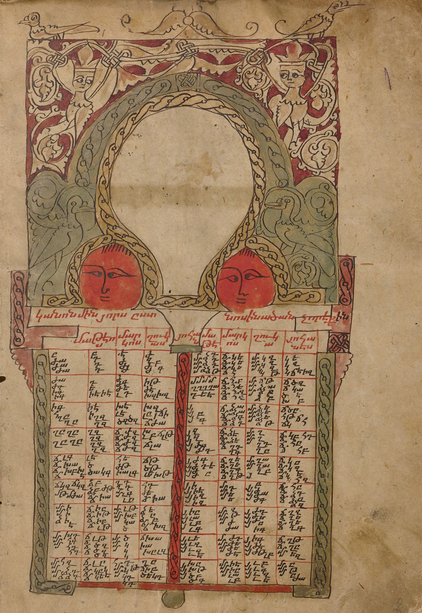 Canon Table Page by Unknown artist