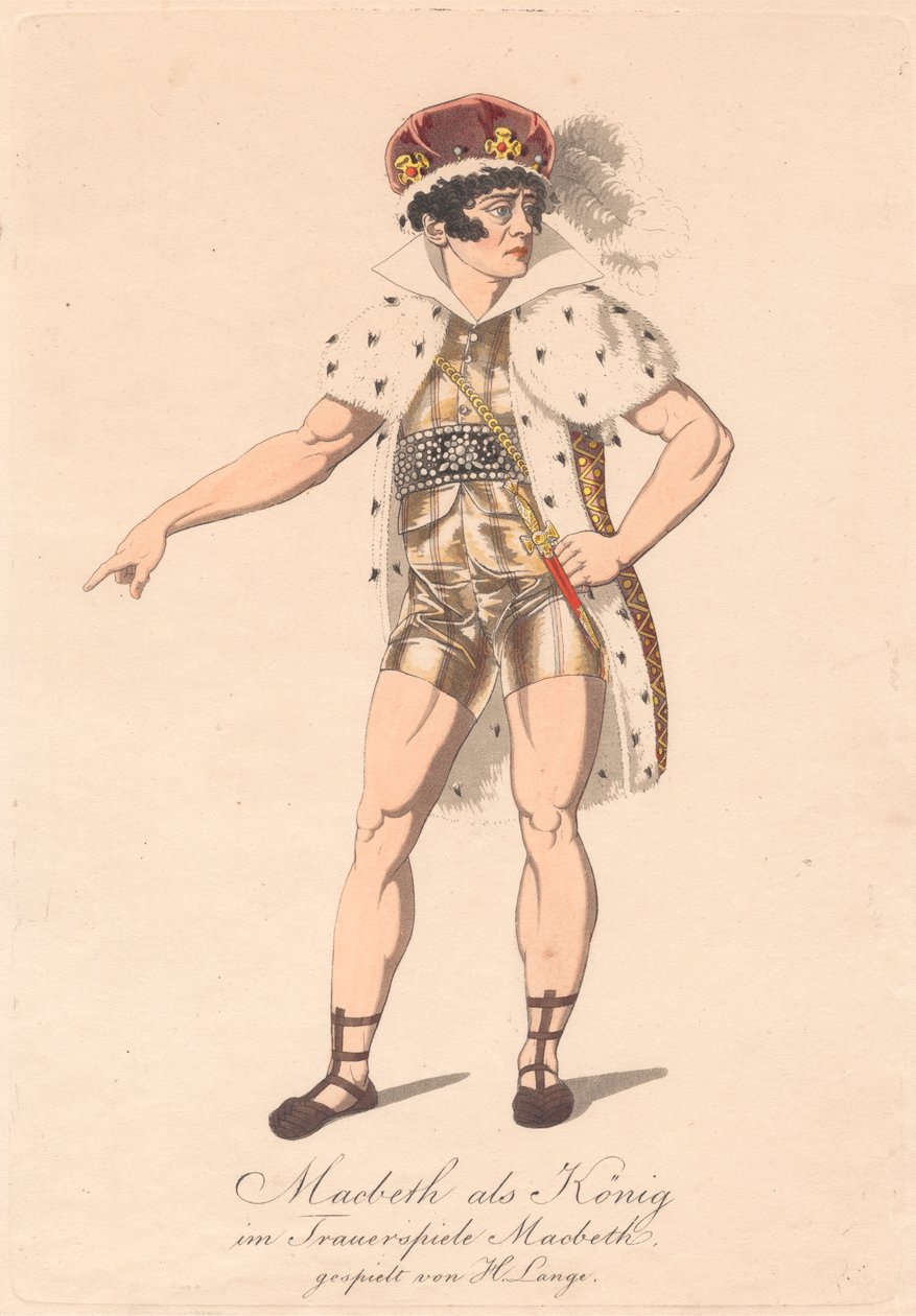 Characters from a German Production of Macbeth (one of six etchings) by Unknown artist