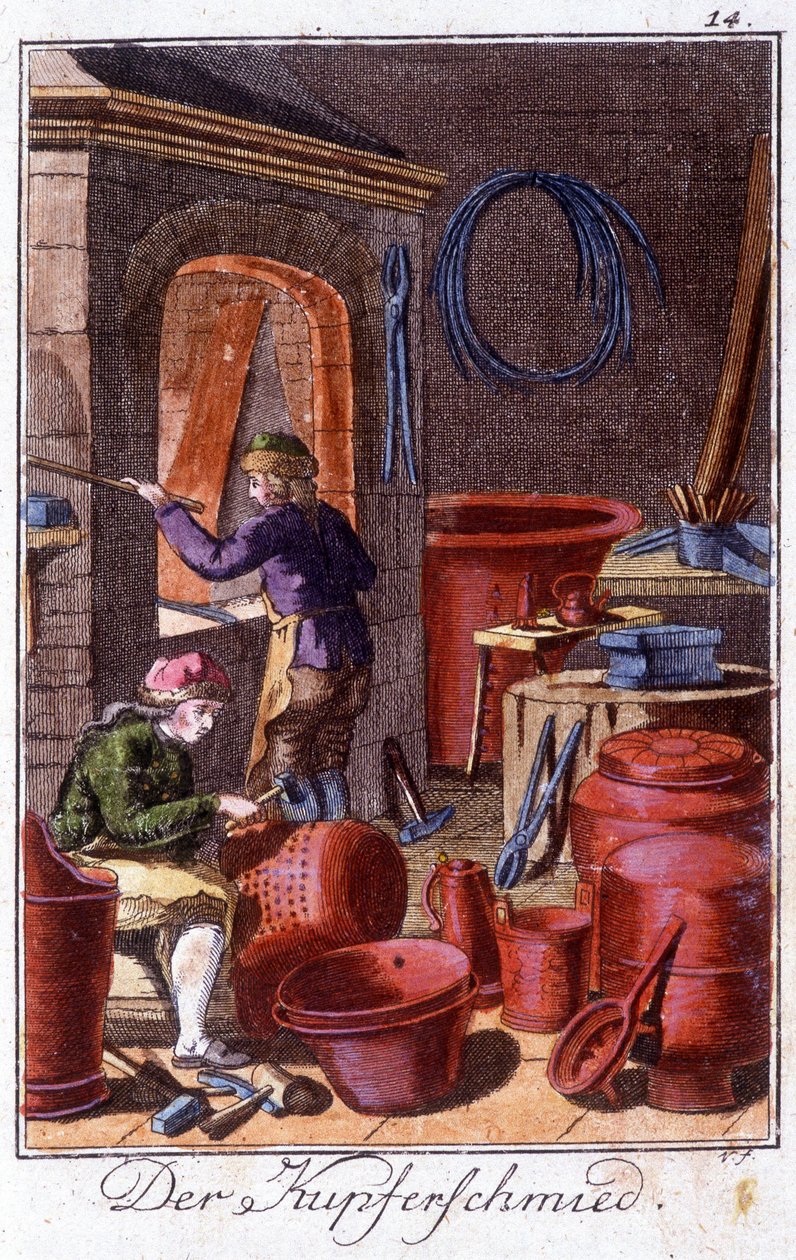Crafts: The Boilermaker in His Workshop. In 'Comprehensive Description ...