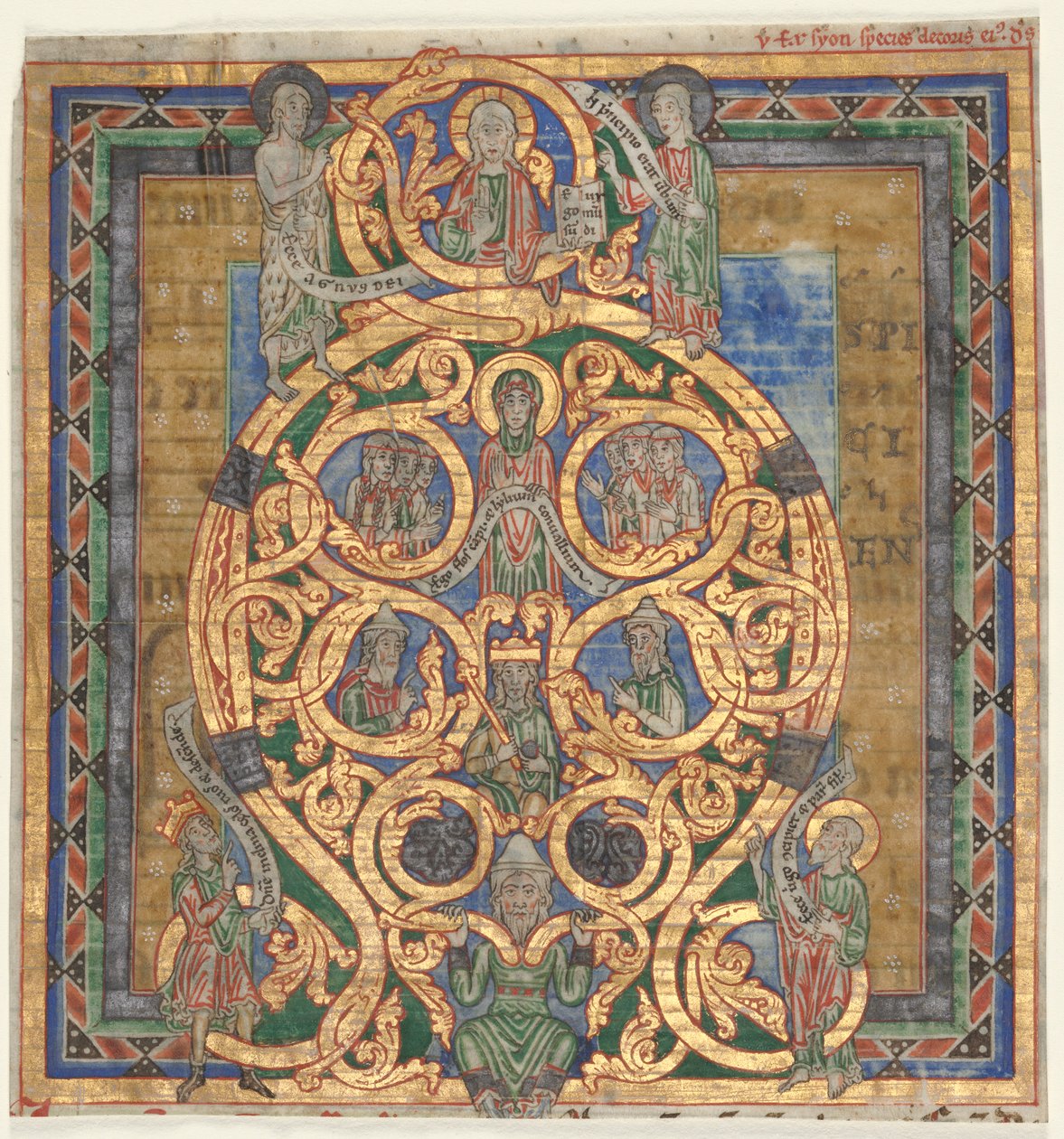 Cutting from an Antiphonary: Initial A[spiciens a longe]: The Tree of Jesse by Unknown artist
