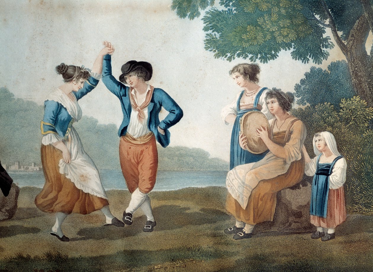 Dancers in Frascati Near Rome by Unknown artist