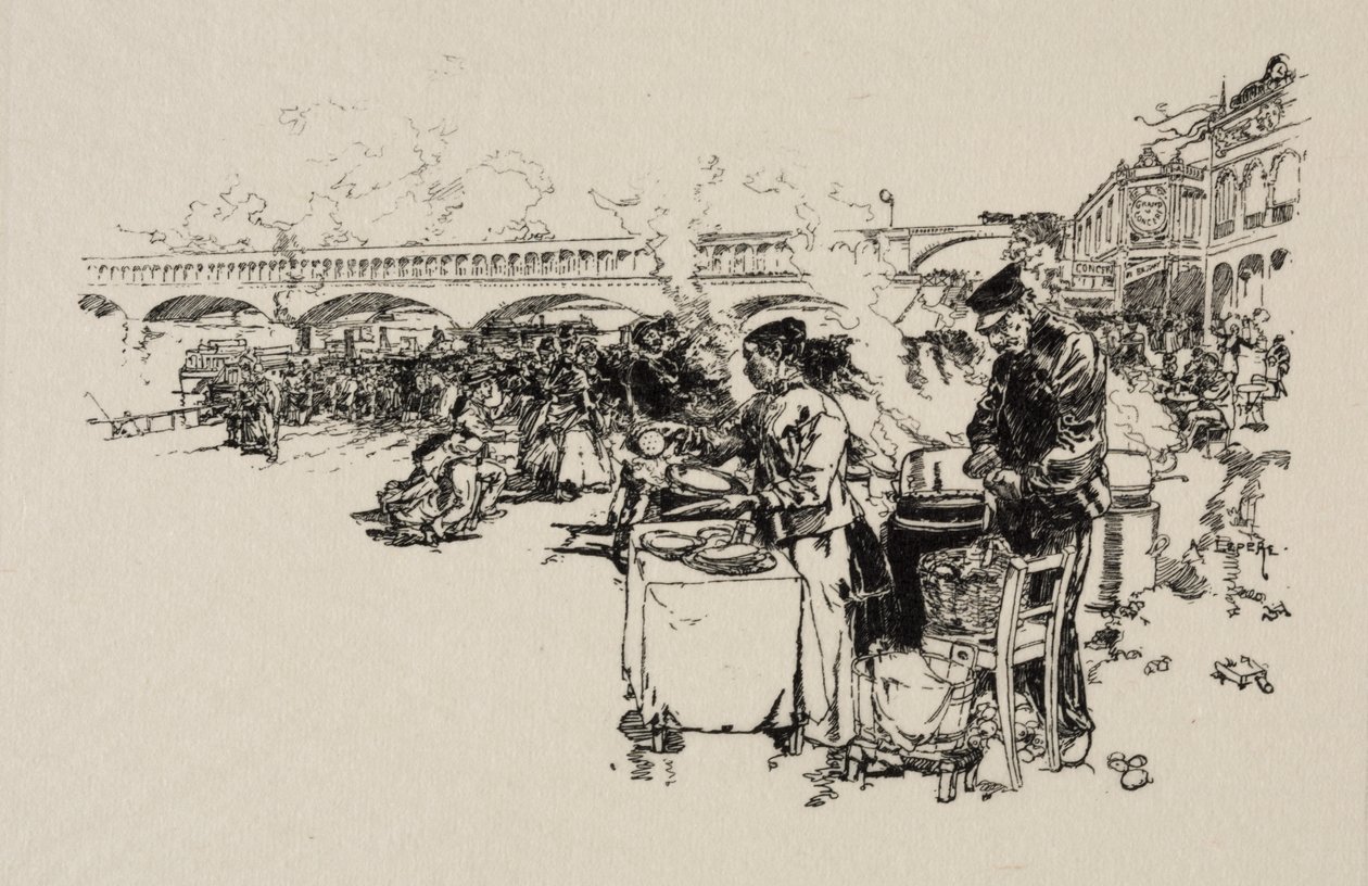 Landing Stage of the Boat-Omnibus by Unknown artist